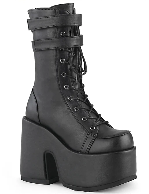 DEMONIA CAMEL 250 PLATFORM COMBAT BOOTS - Image 3