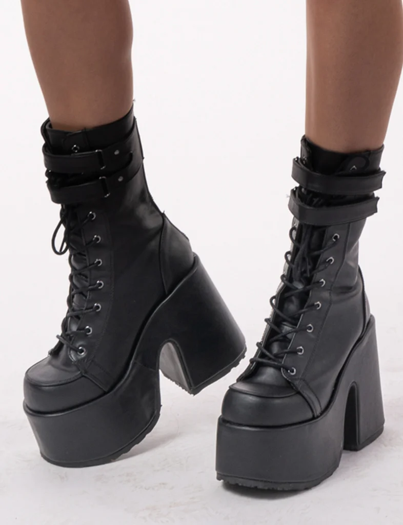 DEMONIA CAMEL 250 PLATFORM COMBAT BOOTS - Image 5