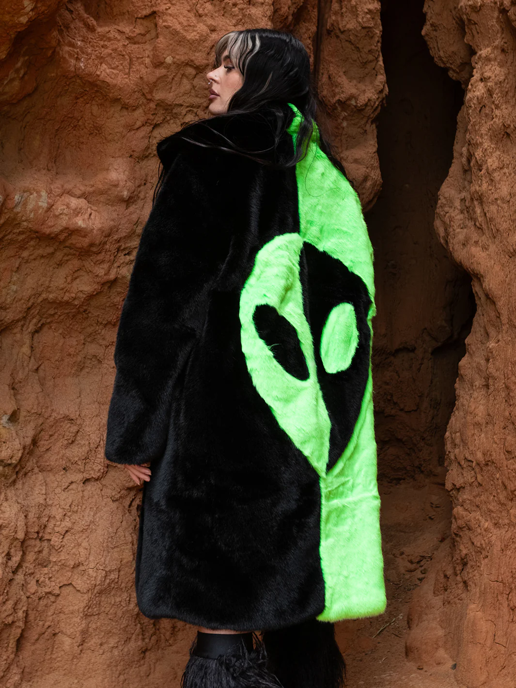 AREA 51 ALIEN DOOF JACKET - BLACK/GREEN ✰ MADE 4 U ✰ - Image 3