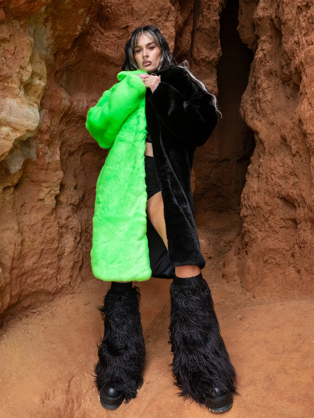 AREA 51 ALIEN DOOF JACKET - BLACK/GREEN ✰ MADE 4 U ✰ - Image 4