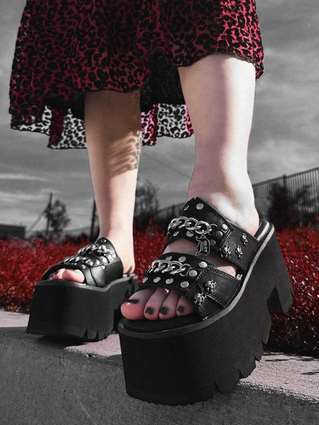 DEMONIA ASHES-08 PLATFORM SANDALS ✰ PRE ORDER ✰ - Image 2