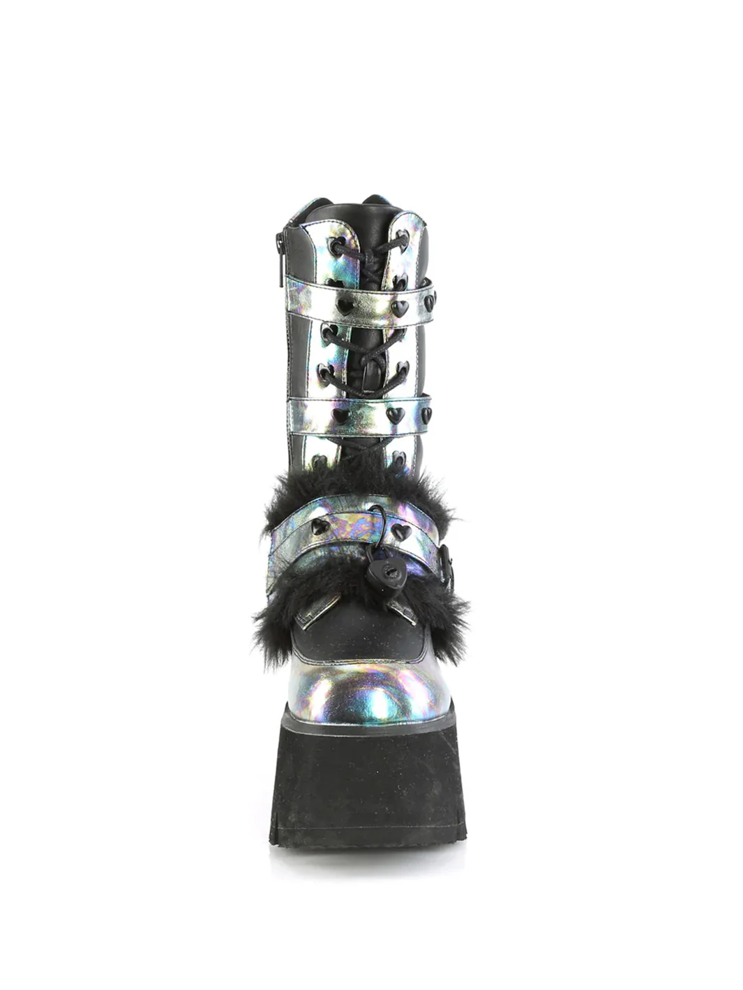 DEMONIA ASHES-120 BOOTS - BLACK GREEN OIL SLICK ✰ PRE ORDER ✰ - Image 5