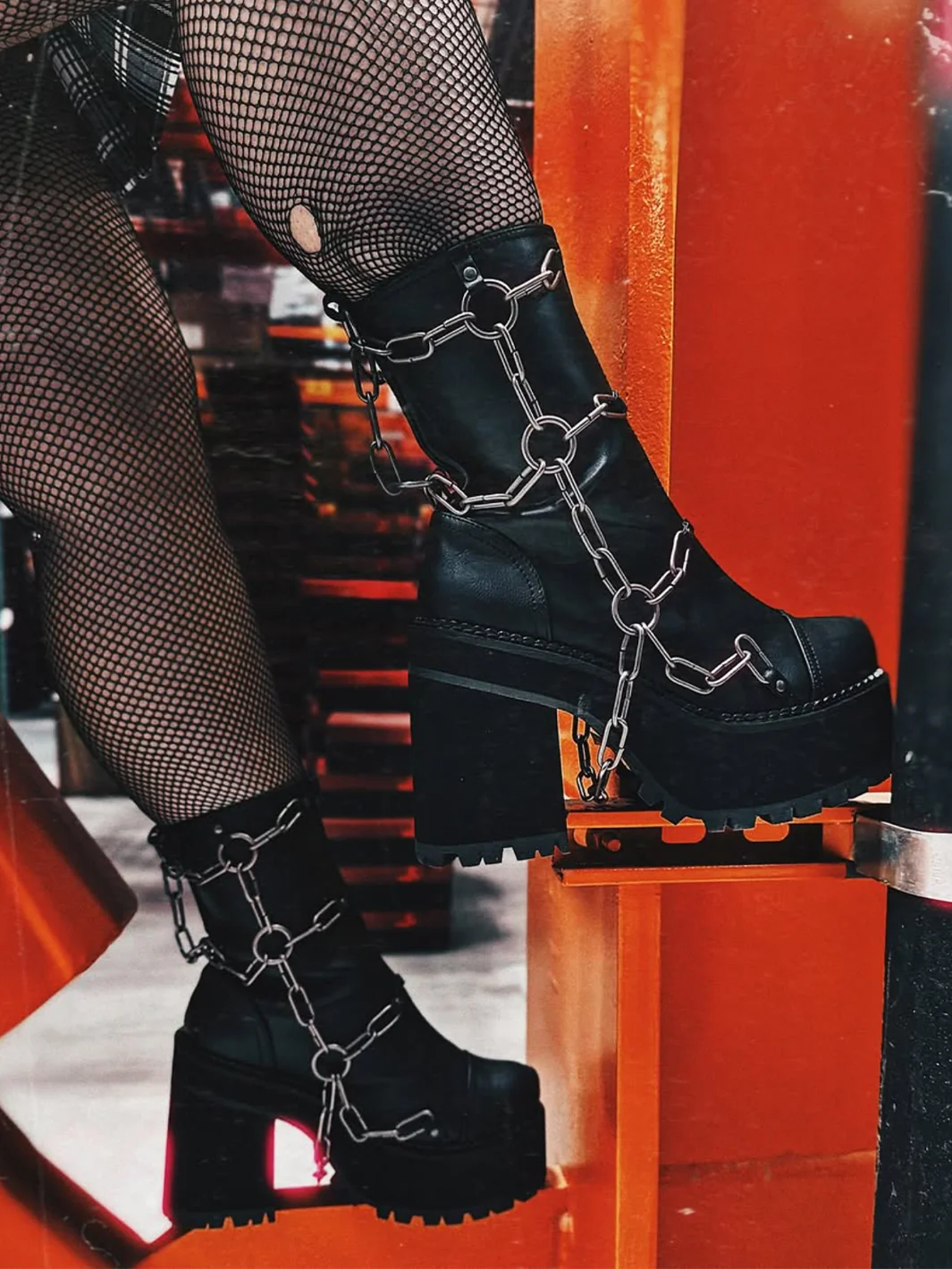 DEMONIA ASSAULT 66 PLATFORM BOOTS - Image 2