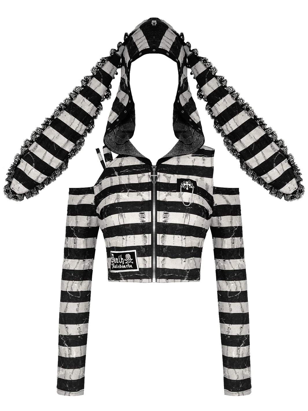 BAD BUNNY ZIP HOODED TOP - Image 10