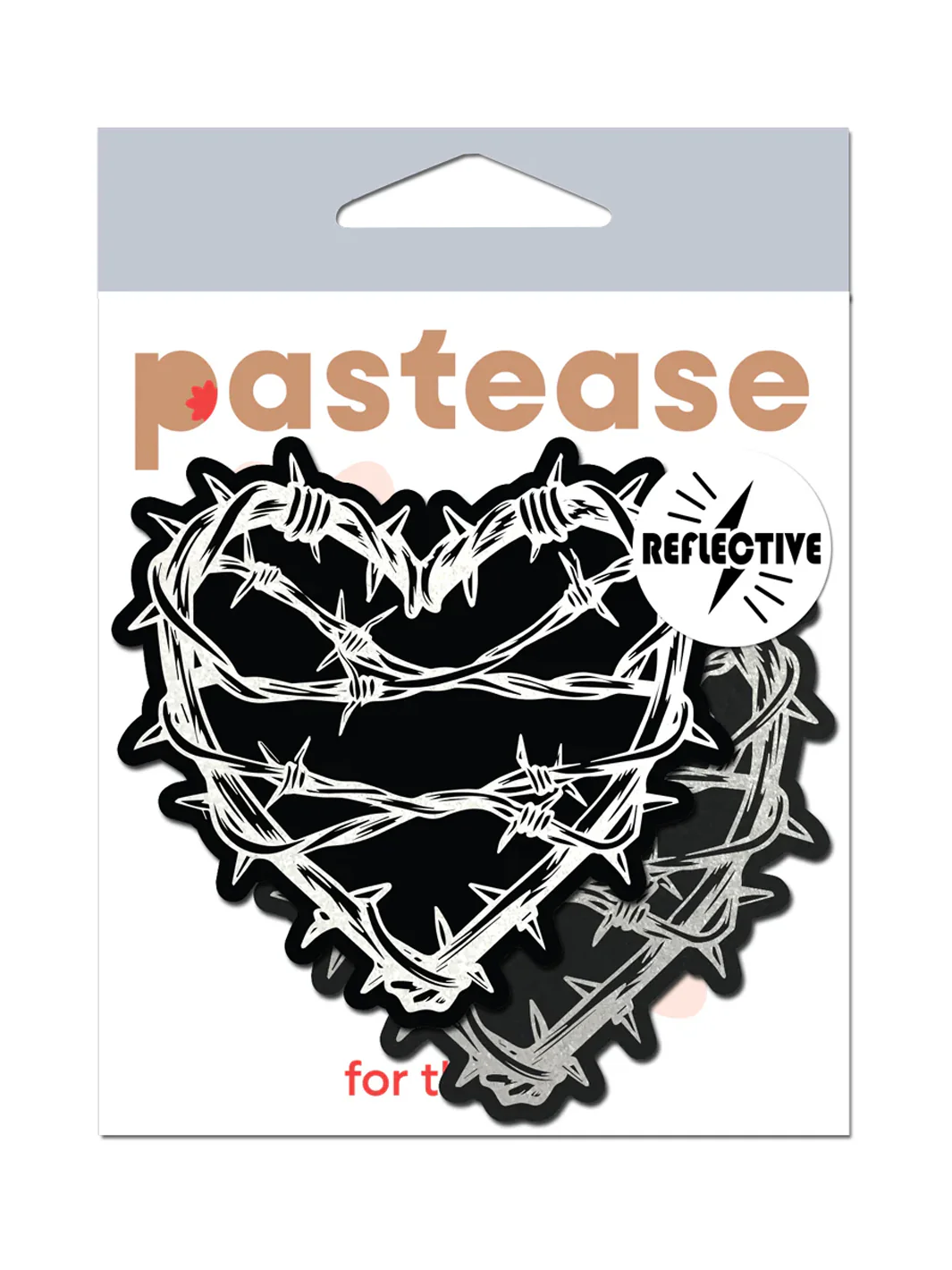 BARBED HEART NIPPLE PASTIES - REFLECTIVE - Image 2