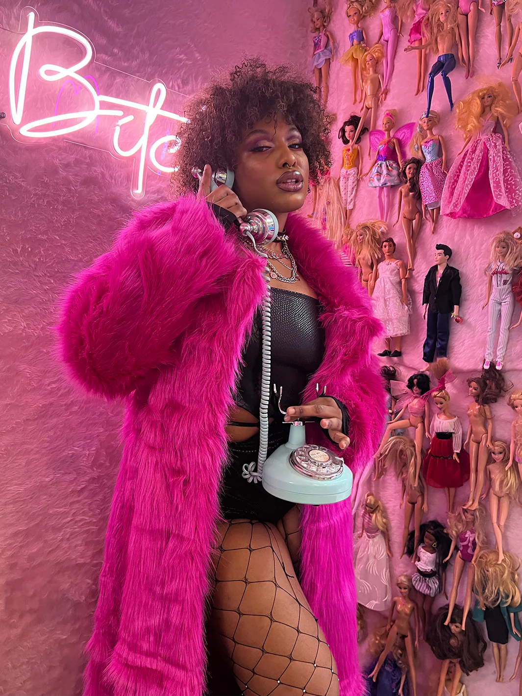 BARBIE GIRL FAUX FUR LONG JACKET ✰ MADE 4 U ✰ - Image 3