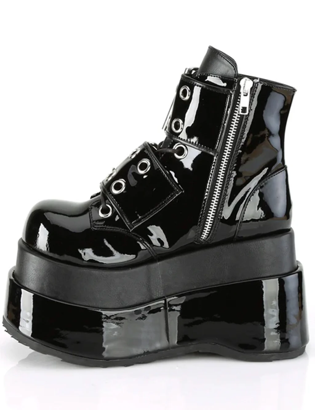 DEMONIA BEAR 104 PLATFORM BOOTS - BLACK - Image 4