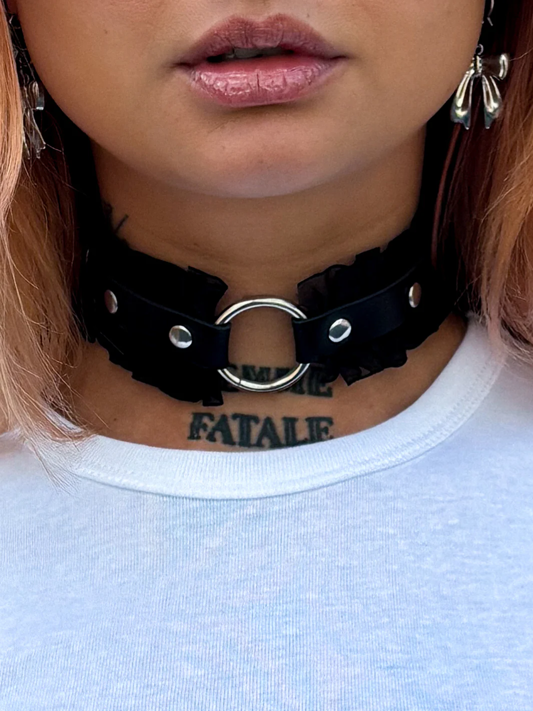 BIG O FRILL CHOKER - BLACK - Image 3