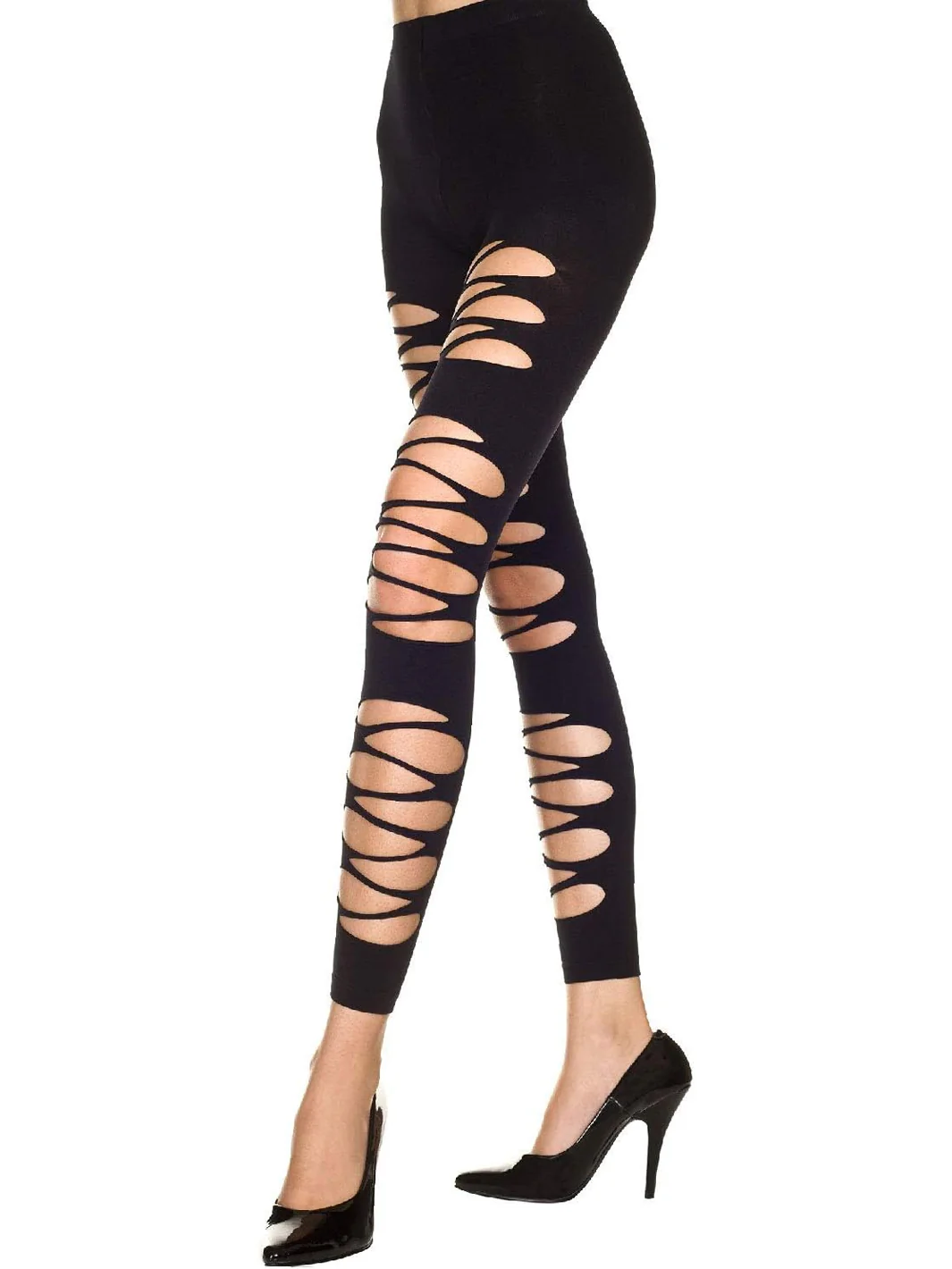 BIG RIP FOOTLESS TIGHTS - BLACK