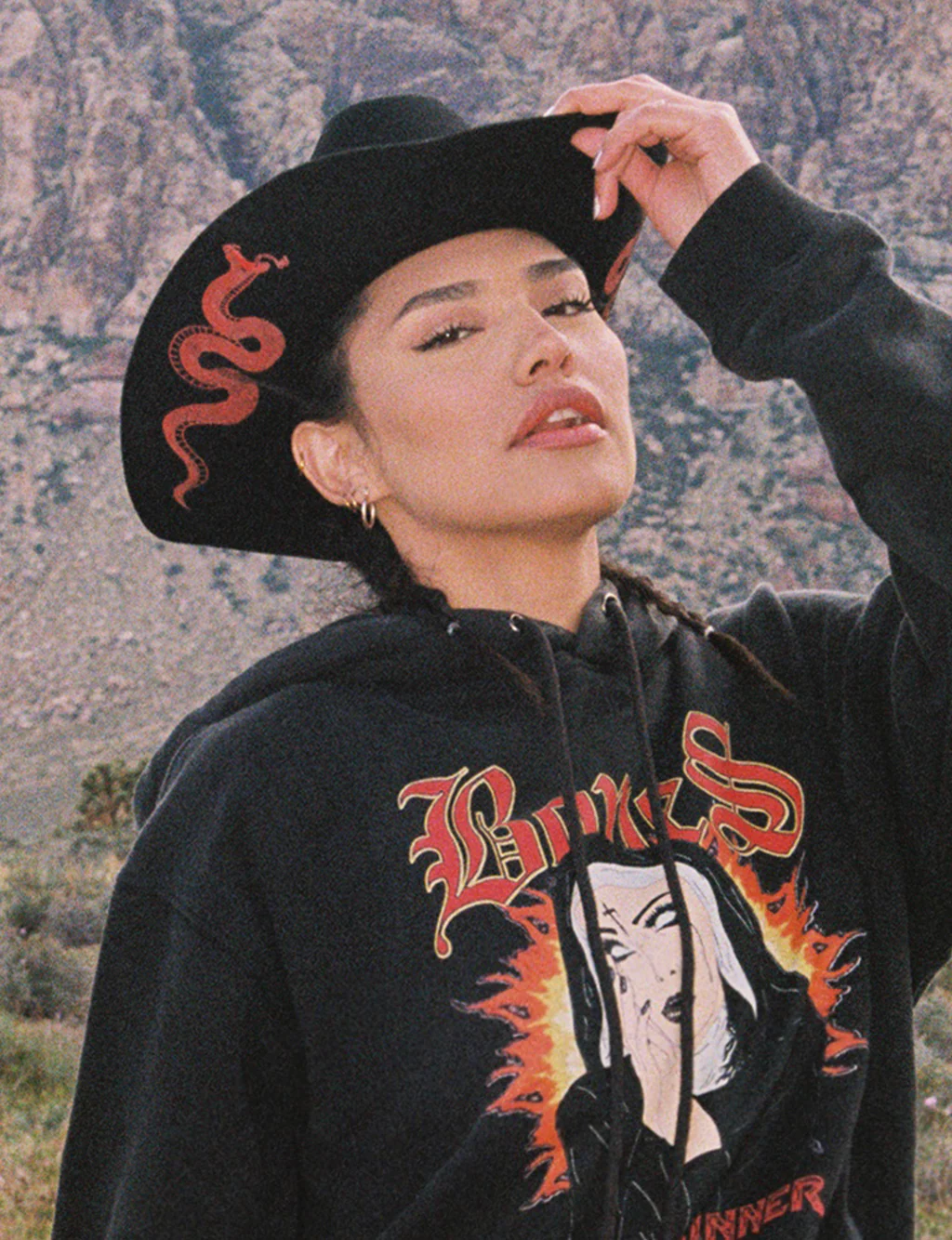 BILLY BONES CLUB SERPENT COWBOY HAT - BLACK - Image 4