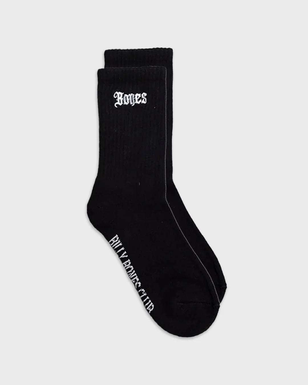 BLACK BONES SOCKS  - WHITE BONES