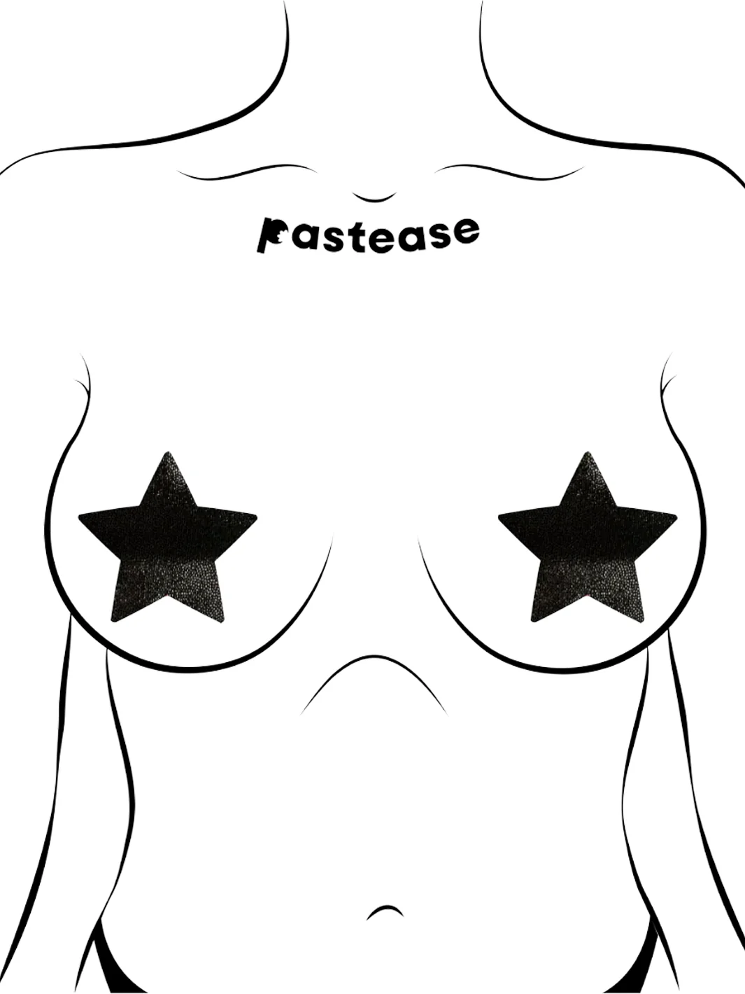 BLACK STAR NIPPLE PASTIES - Image 2
