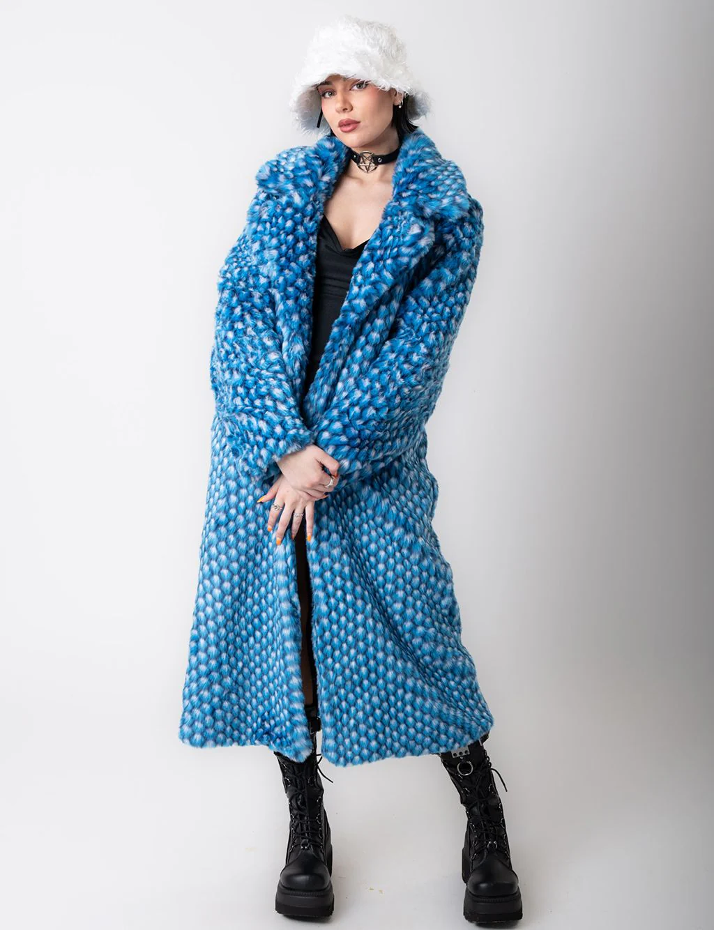 BLUE MERMAID FAUX FUR JACKET - LONG LENGTH ✰ MADE 4 U ✰ - Image 5