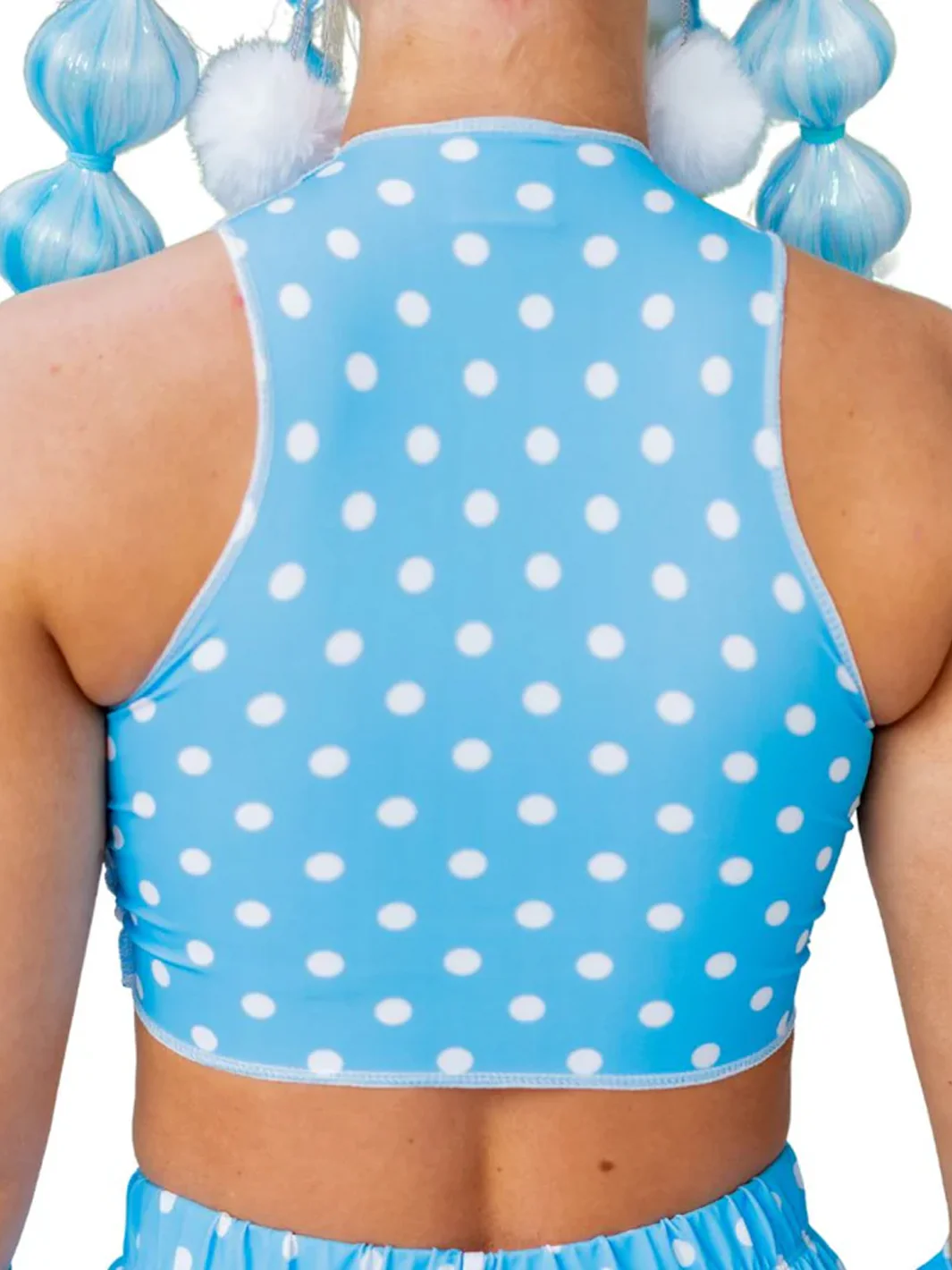 BLUE POLKADOT REVERSE SEAM TOP - Image 7