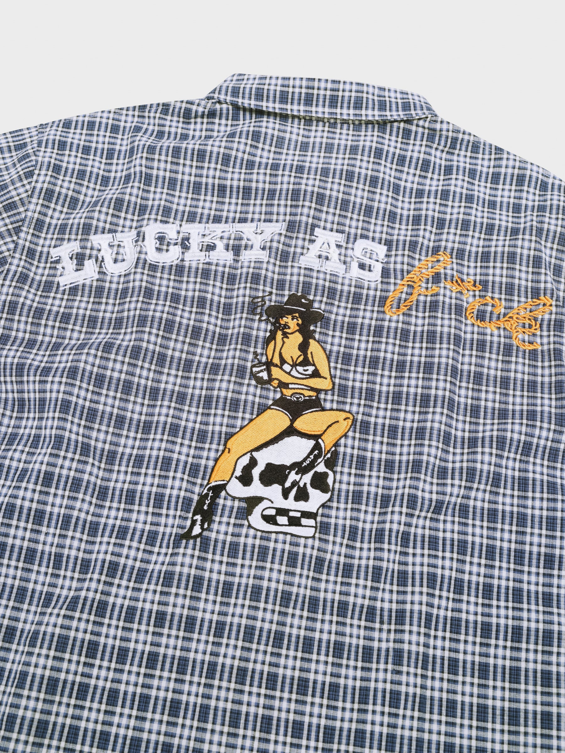BONES CHECK RODEO 2.0 SHIRT - BLUE - Image 8