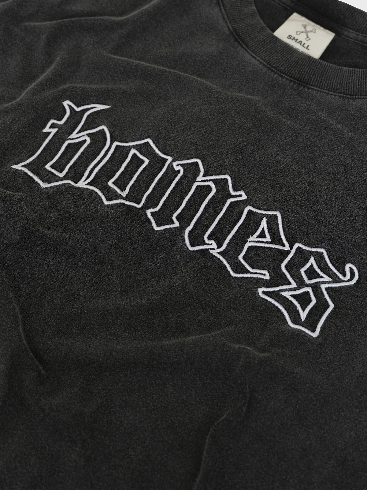 BONES CLASSIC TEE - WASHED BLACK - Image 6