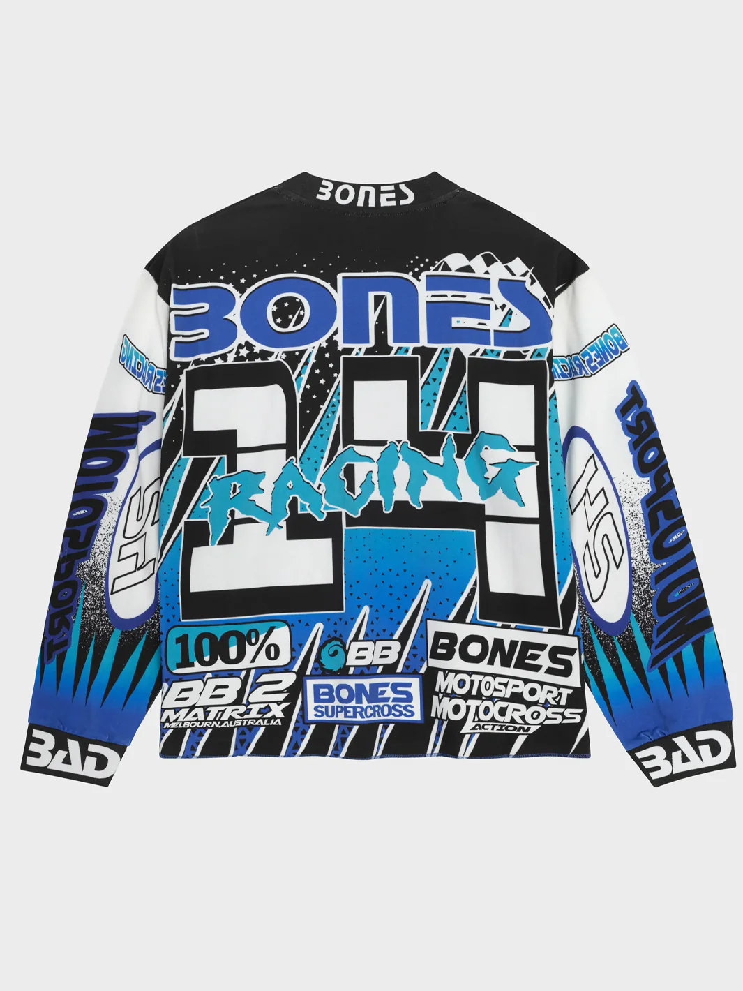 BONES MOTOCROSS JERSEY - BLUE/BLACK - Image 3