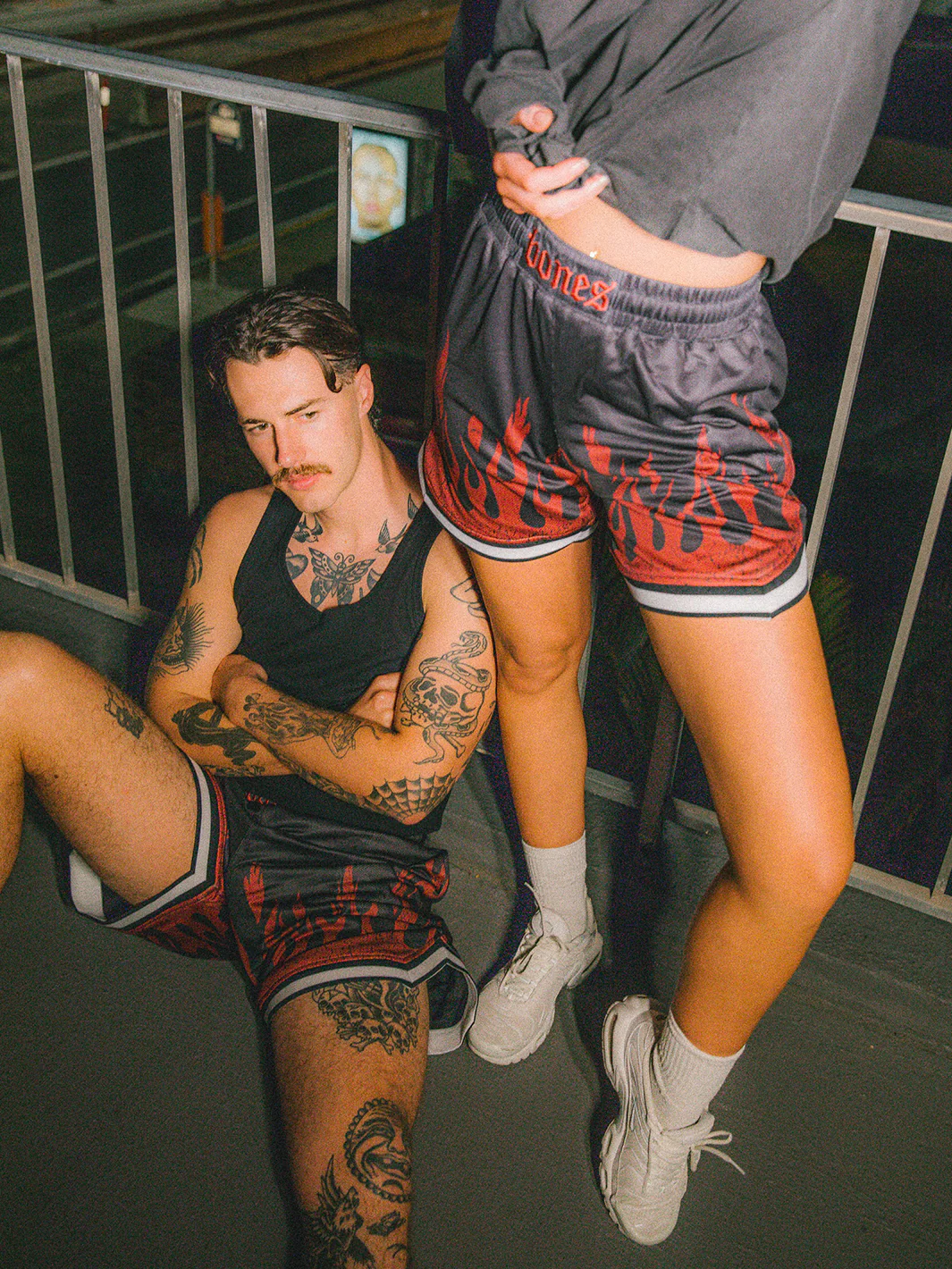 BURNER BALLER SHORTS - BLACK/RED - Image 4