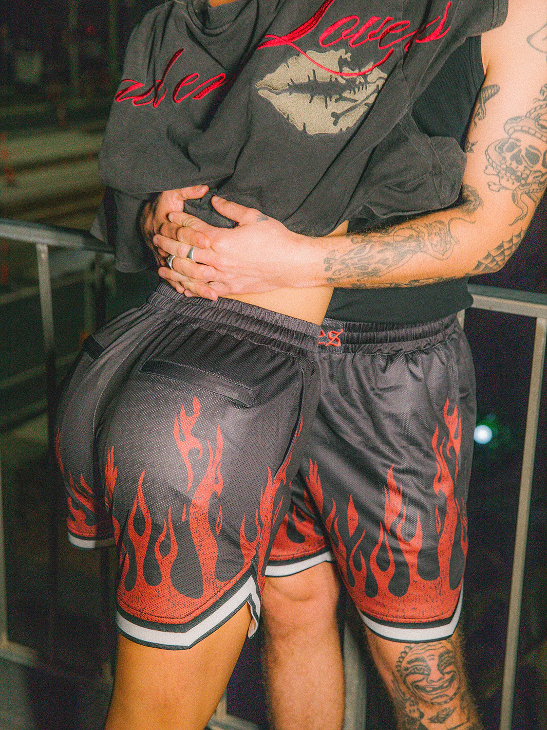 BURNER BALLER SHORTS - BLACK/RED - Image 8