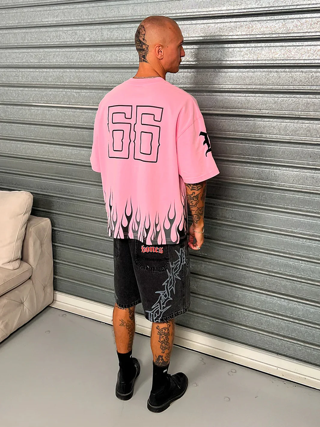 BURNER BOXY TEE - WASHED PINK - Image 6