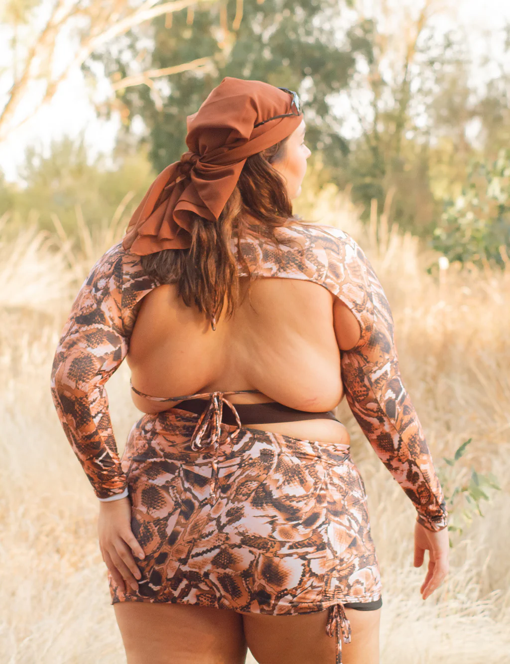 CAITIE GATHERED SKIRT - SERPENT - Image 6