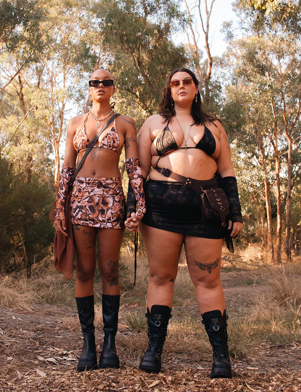 CAITIE GATHERED SKIRT - SERPENT - Image 8