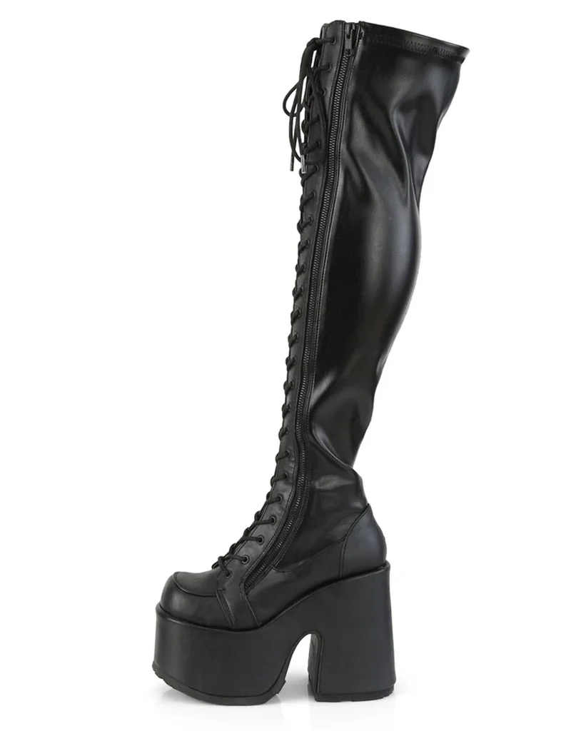 DEMONIA CAMEL-300 - BLACK VEGAN LEATHER ✰ PRE ORDER ✰ - Image 3
