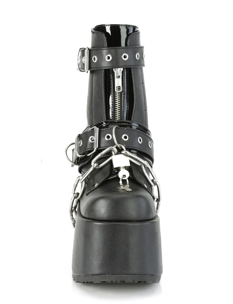 DEMONIA CAMEL-205 - BOOTS BLACK VEGAN LEATHER ✰ PRE ORDER ✰ - Image 5
