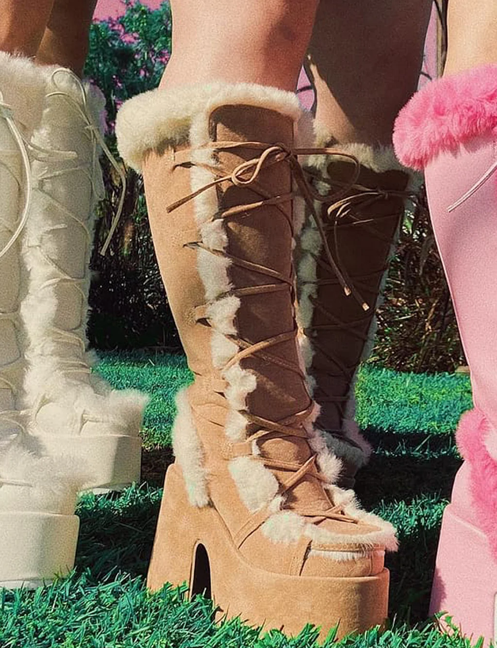 DEMONIA CAMEL 311 PLATFORM BOOTS - CAMEL - Image 3