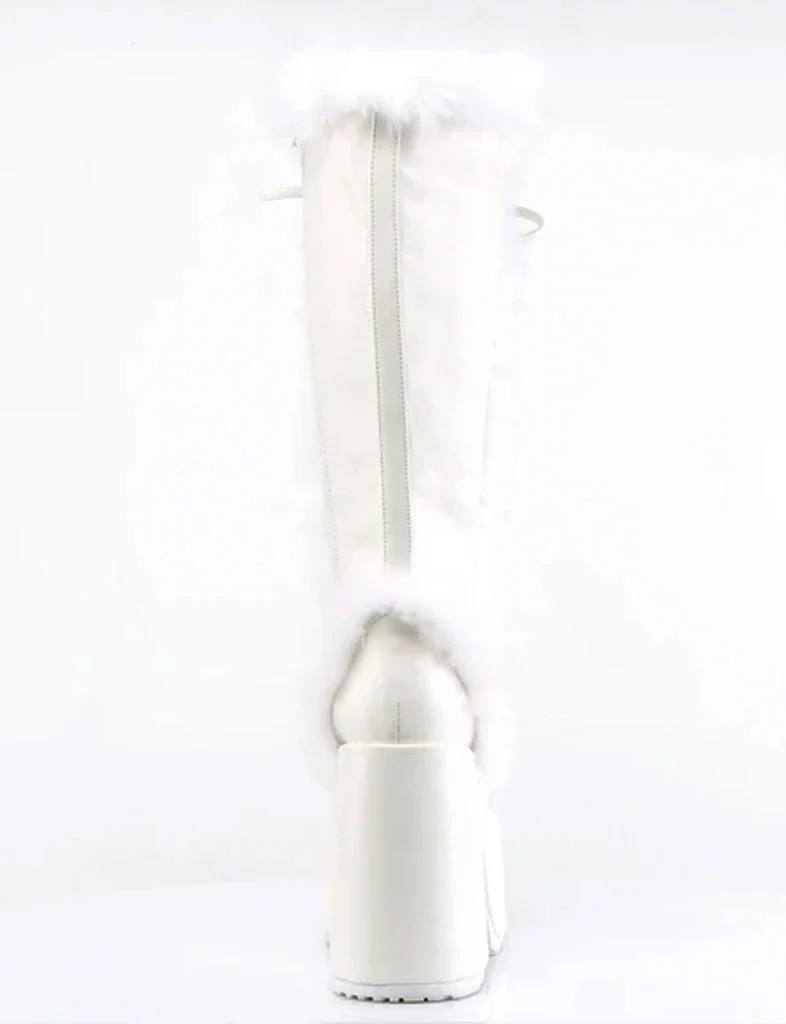 DEMONIA CAMEL-311 PLATFORM BOOTS - WHITE ✰ PRE ORDER ✰ - Image 7