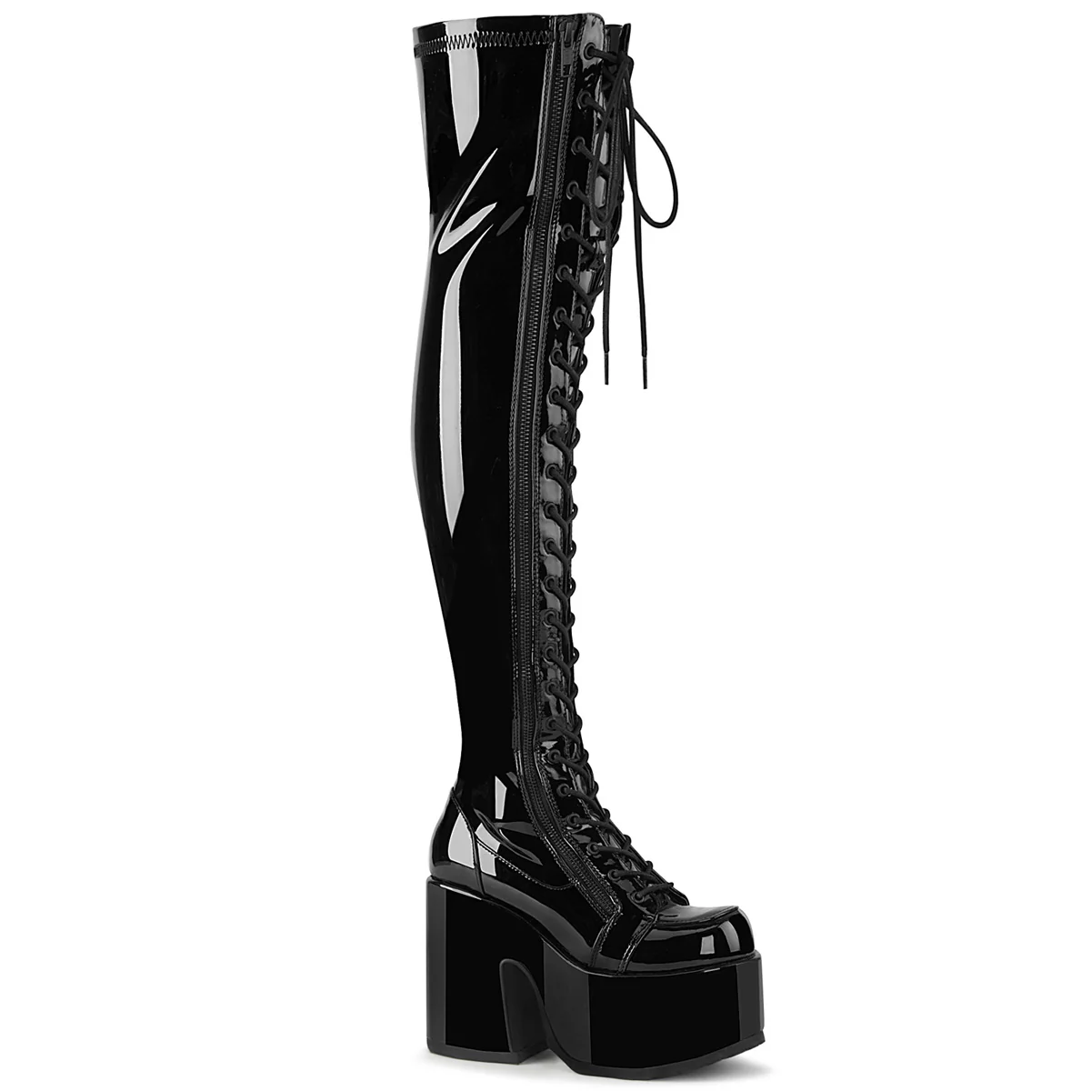 DEMONIA CAMEL-300 - BLACK PATENT ✰ PRE ORDER ✰ - Image 5