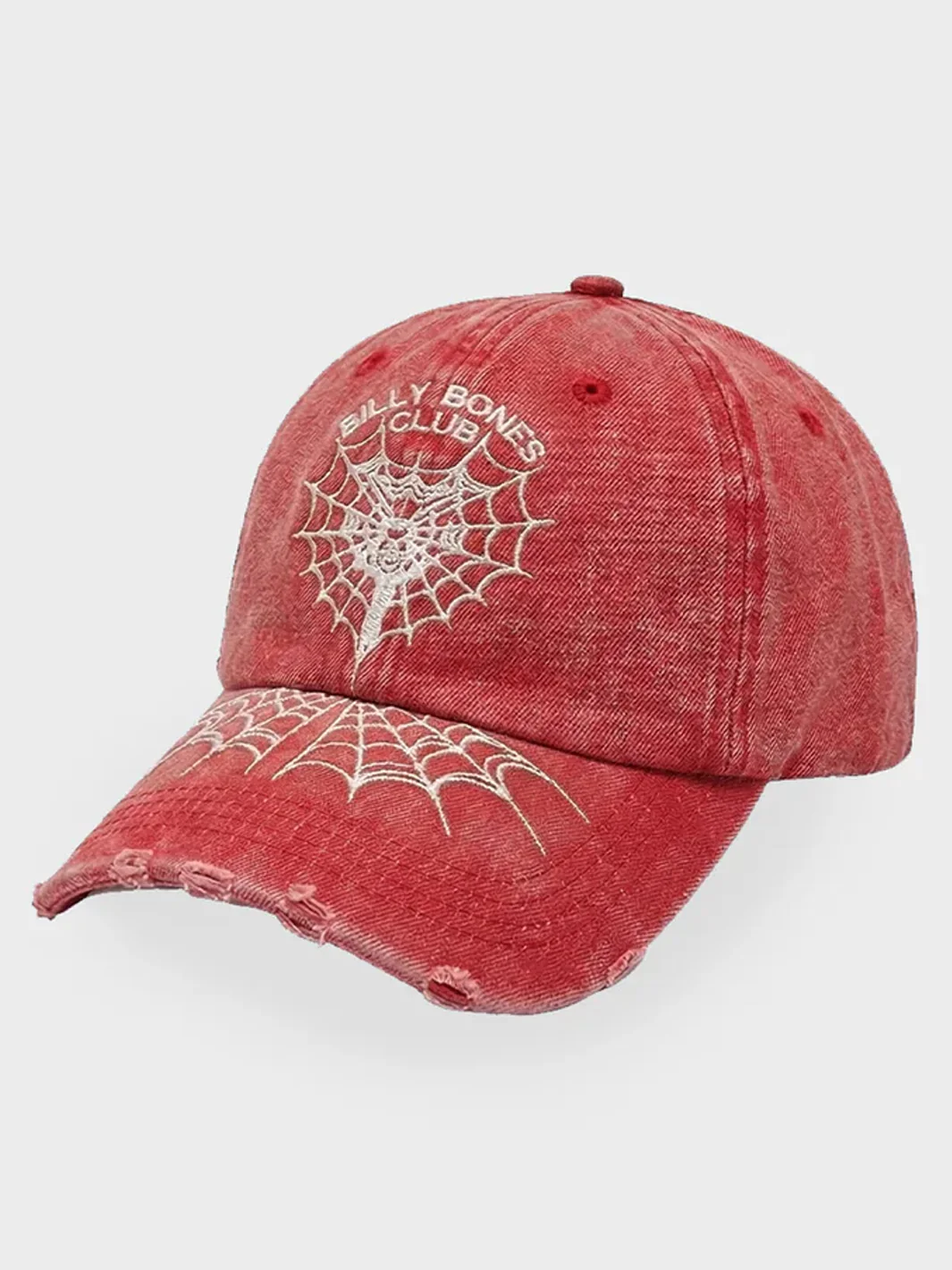 CAUGHT IN MY WEB DAD CAP - WASHED RED
