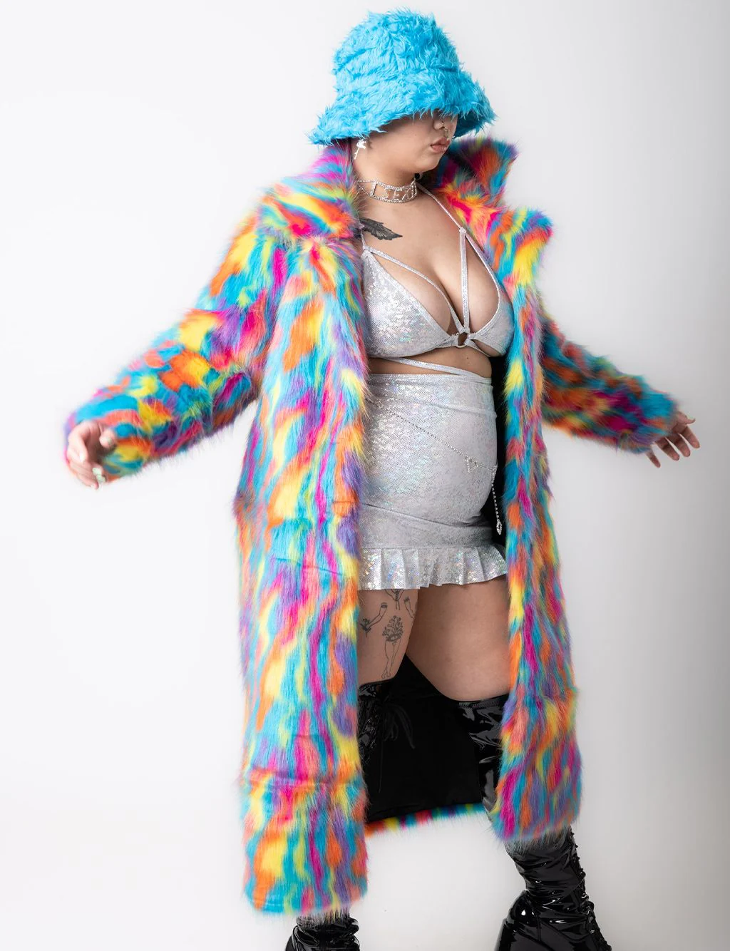 CHAMELEON FAUX FUR JACKET - LONG LENGTH ✰ MADE 4 U ✰ - Image 4