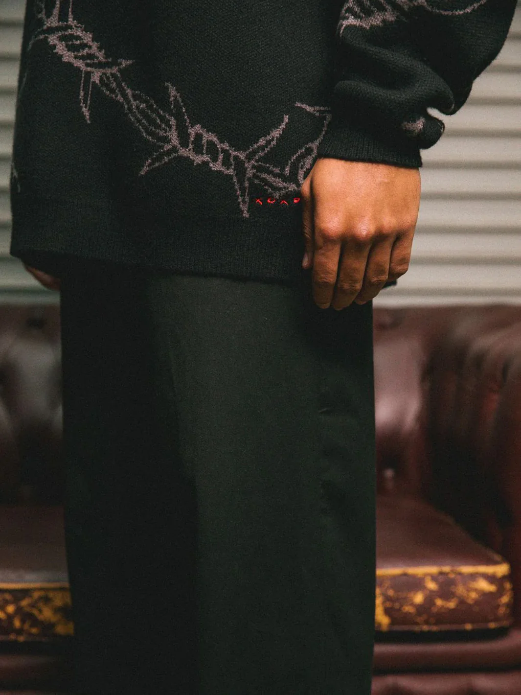 COLLEGE DROPOUT KNIT - BLACK/GREY - Image 7