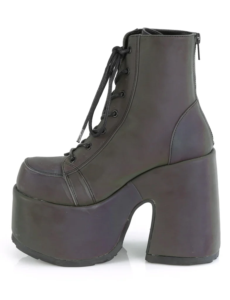 DEMONIA CAMEL-203 BOOTS - GREEN REFLECTIVE ✰ PRE ORDER ✰ - Image 2