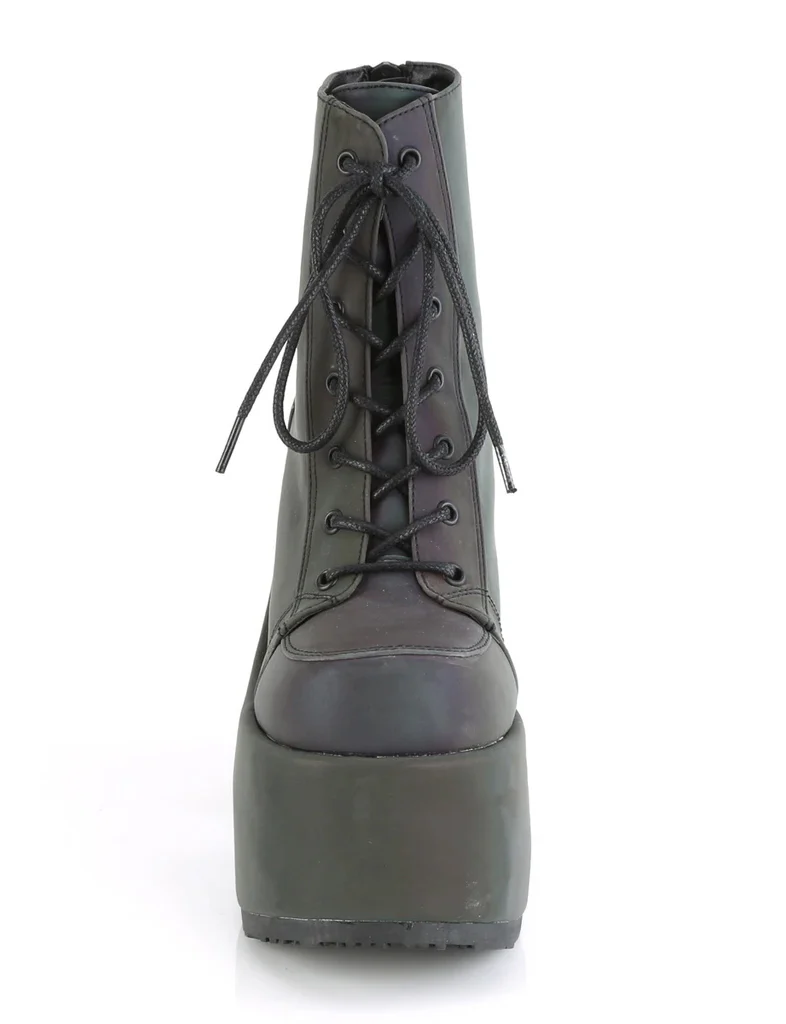 DEMONIA CAMEL-203 BOOTS - GREEN REFLECTIVE ✰ PRE ORDER ✰ - Image 4