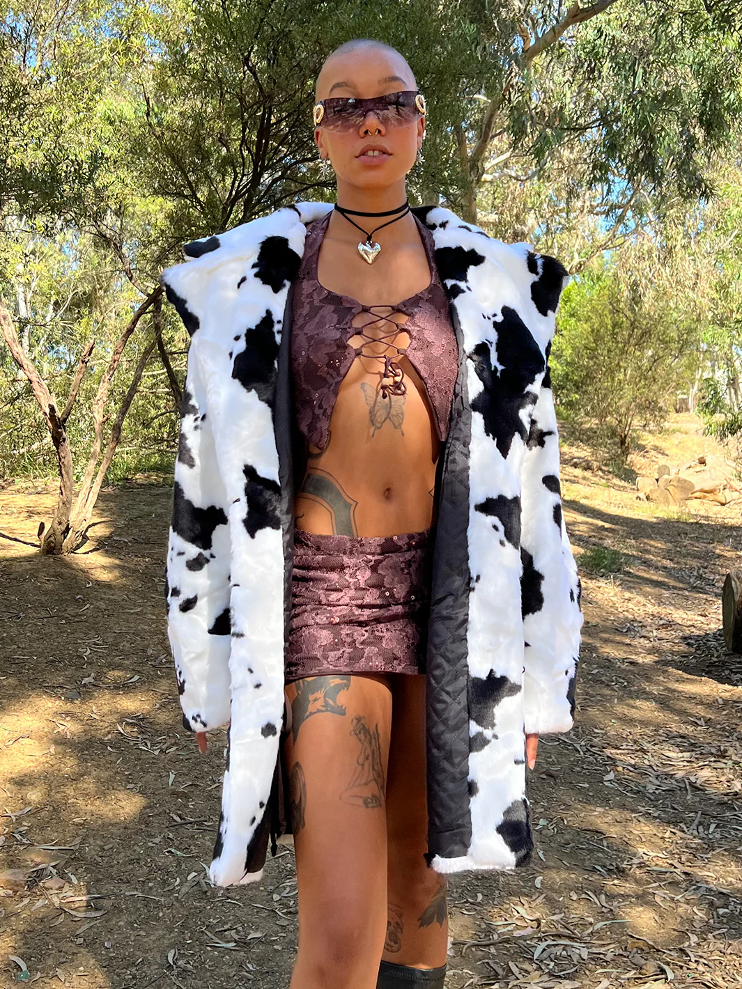 COW PRINT FAUX FUR JACKET ✰ MADE 4 U ✰ - Image 3