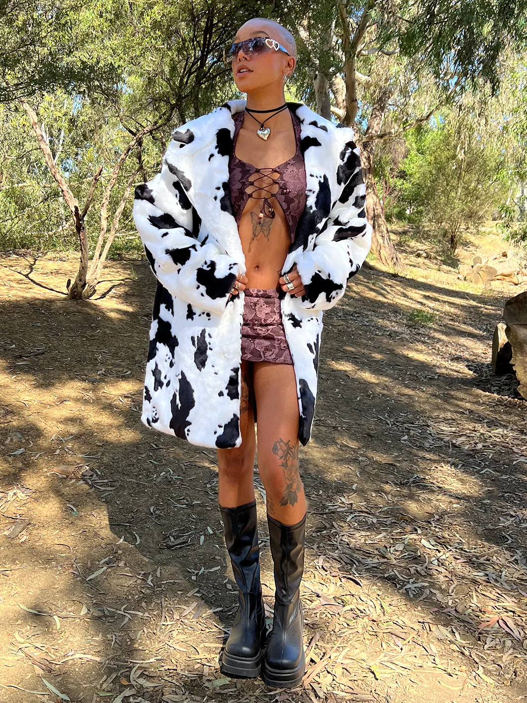 COW PRINT FAUX FUR JACKET ✰ MADE 4 U ✰ - Image 4