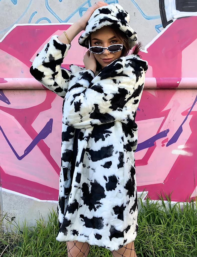 COW PRINT FAUX FUR JACKET ✰ MADE 4 U ✰ - Image 9