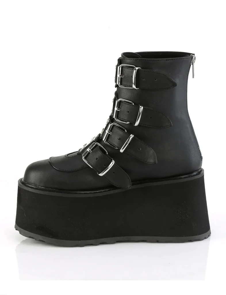 DEMONIA DAMNED-105 - BLACK VEGAN LEATHER ✰ PRE ORDER ✰ - Image 4