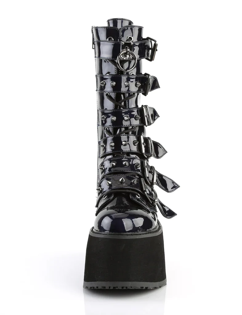 DEMONIA DAMNED-225 - BLACK HOLOGRAM VEGAN LEATHER ✰ PRE ORDER ✰ - Image 3