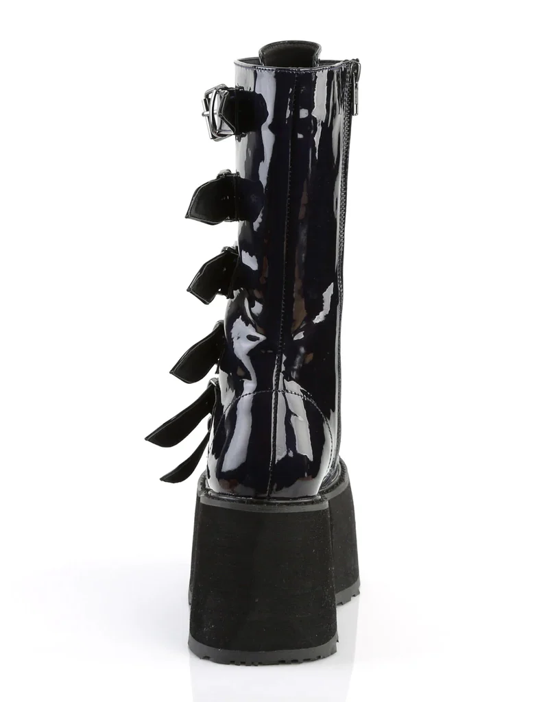 DEMONIA DAMNED-225 - BLACK HOLOGRAM VEGAN LEATHER ✰ PRE ORDER ✰ - Image 4