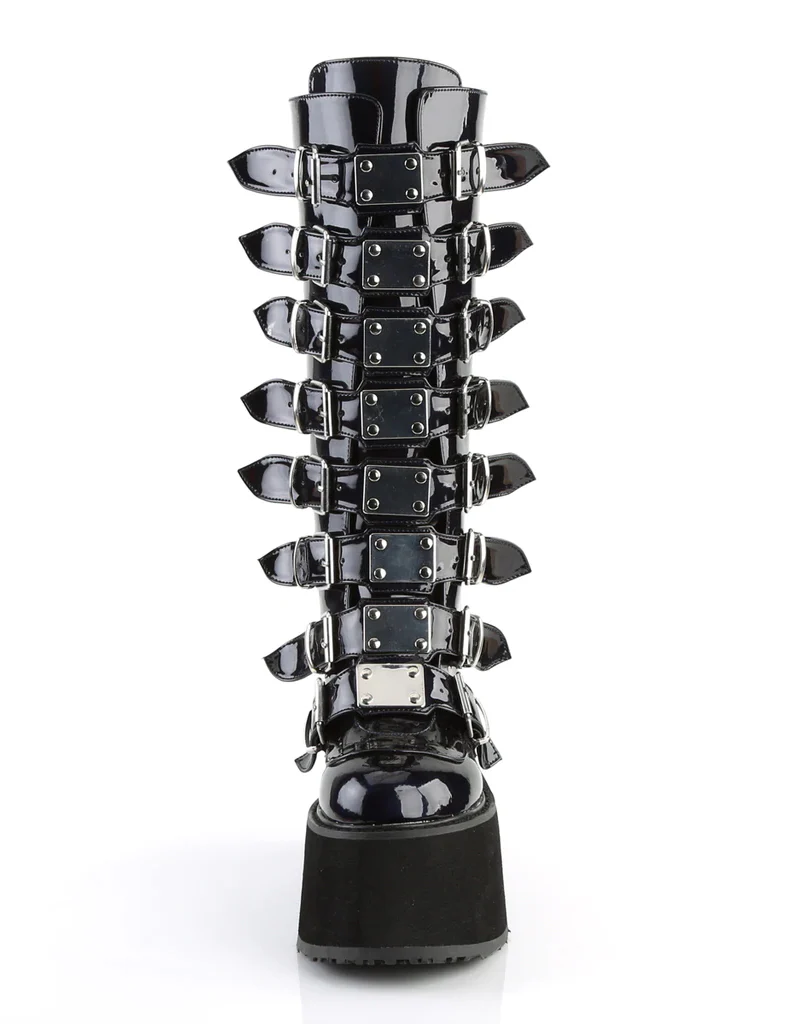 DEMONIA DAMNED-318 - BLACK HOLOGRAM VEGAN LEATHER ✰ PRE ORDER ✰ - Image 2