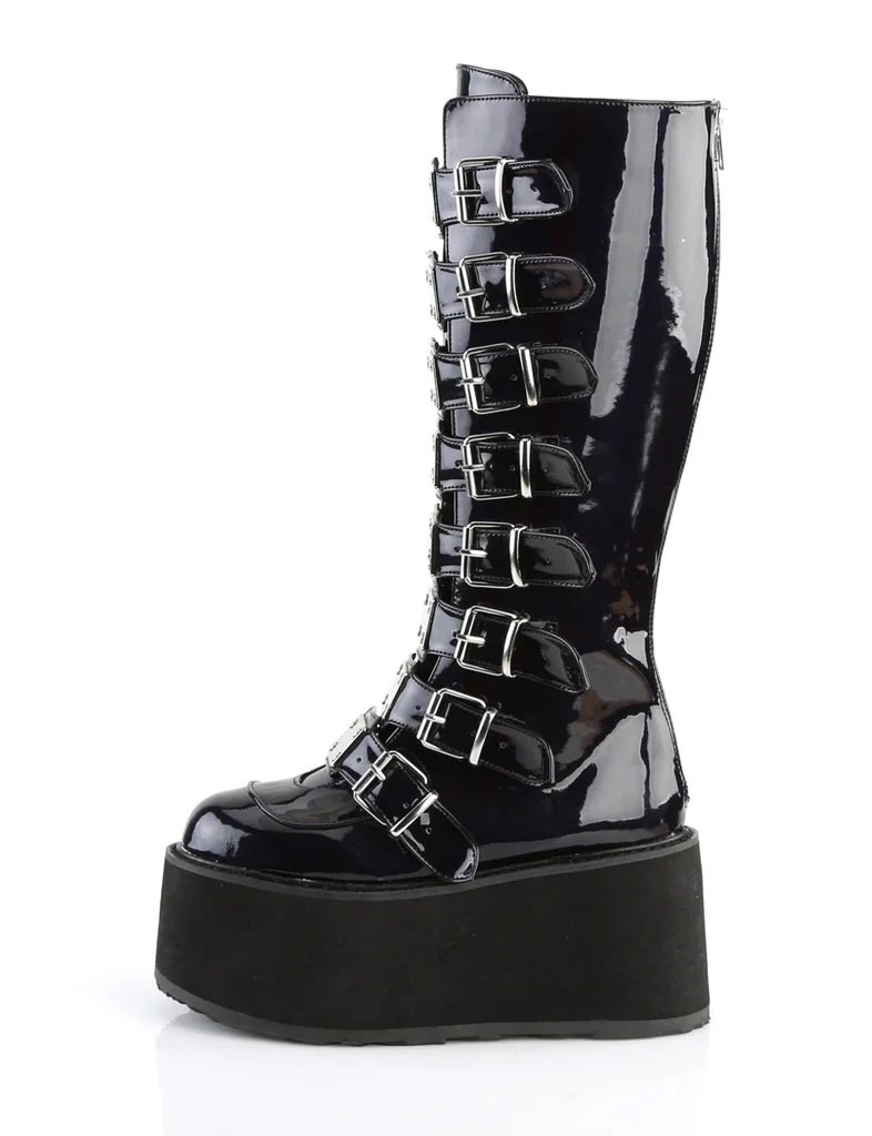 DEMONIA DAMNED-318 - BLACK HOLOGRAM VEGAN LEATHER ✰ PRE ORDER ✰ - Image 3
