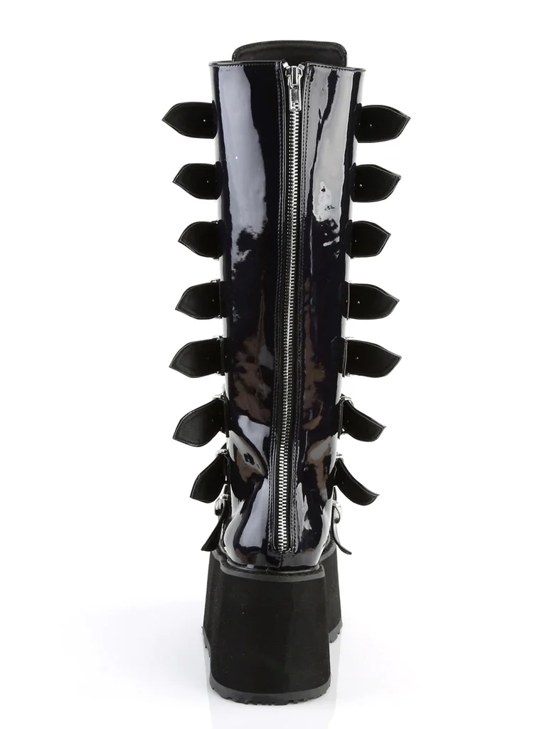 DEMONIA DAMNED-318 - BLACK HOLOGRAM VEGAN LEATHER ✰ PRE ORDER ✰ - Image 4