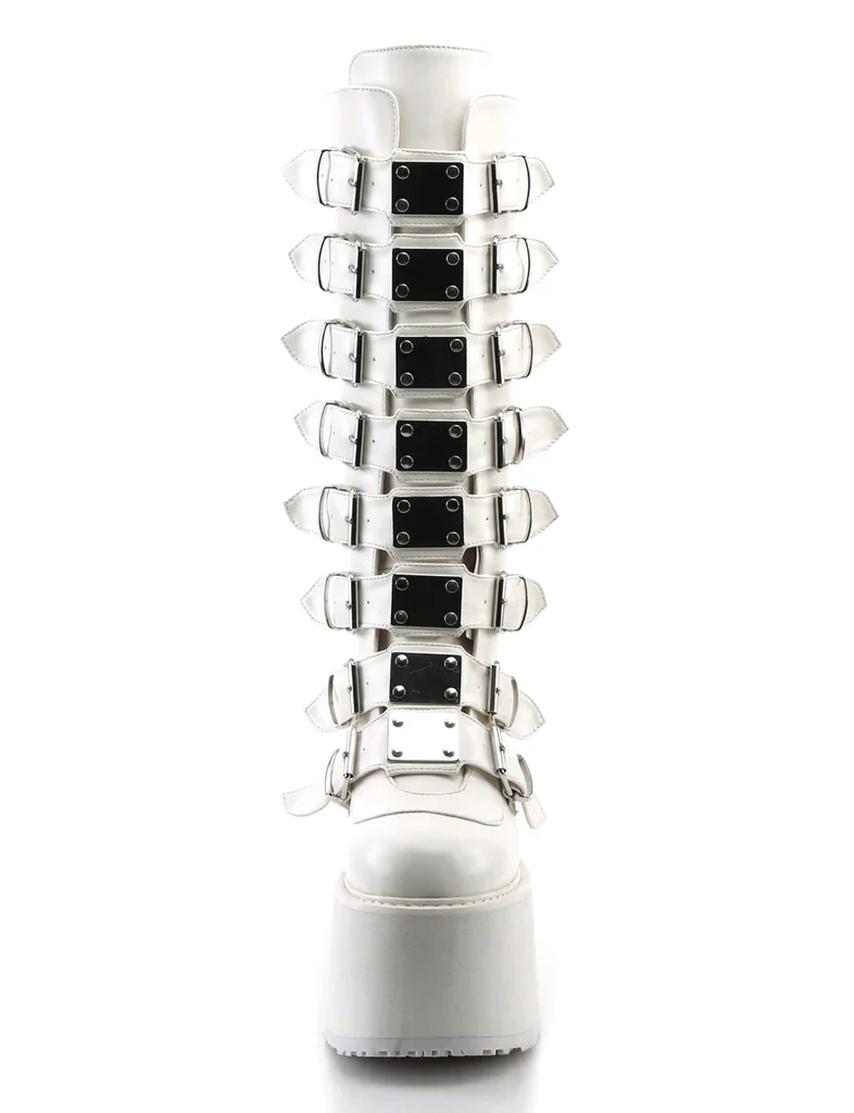 DEMONIA DAMNED-318 - WHITE VEGAN LEATHER ✰ PRE ORDER ✰ - Image 3