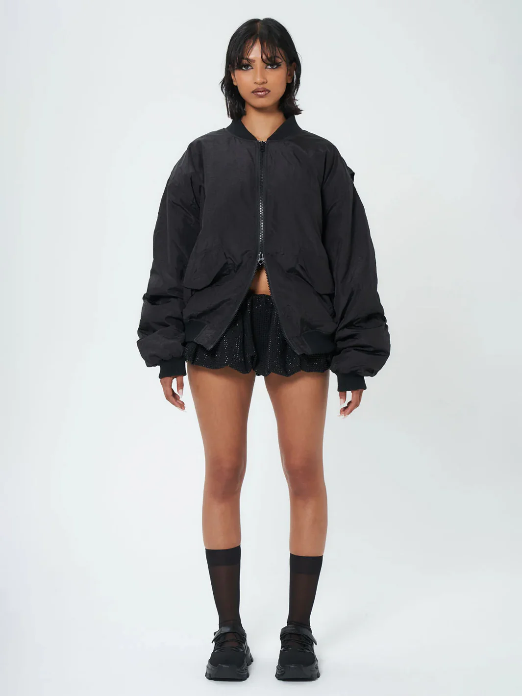DARK DESIRES BUBBLE SKIRT - JET BLACK - Image 9