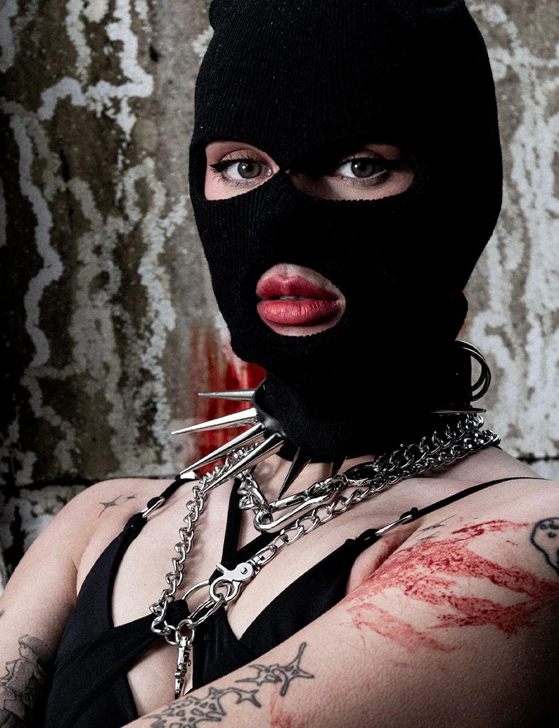 DEADLY CHOKER - BLACK W/ METALLIC STUDS - Image 2
