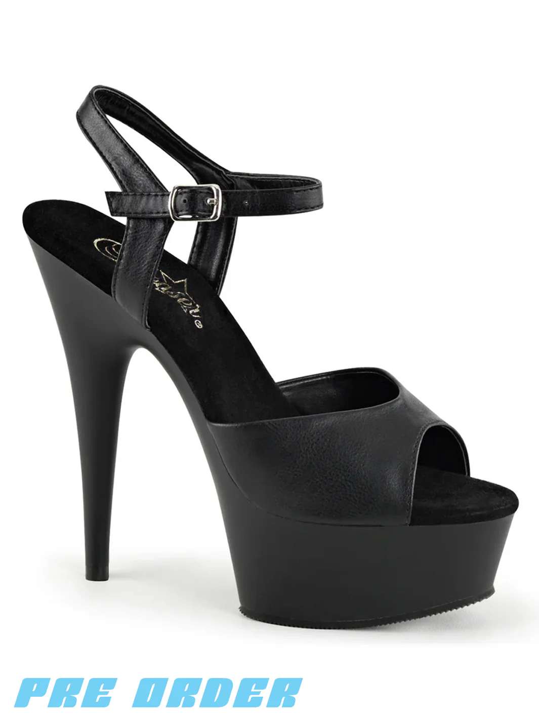 DELIGHT-609 - BLACK VEGAN LEATHER ✰ PRE ORDER ✰