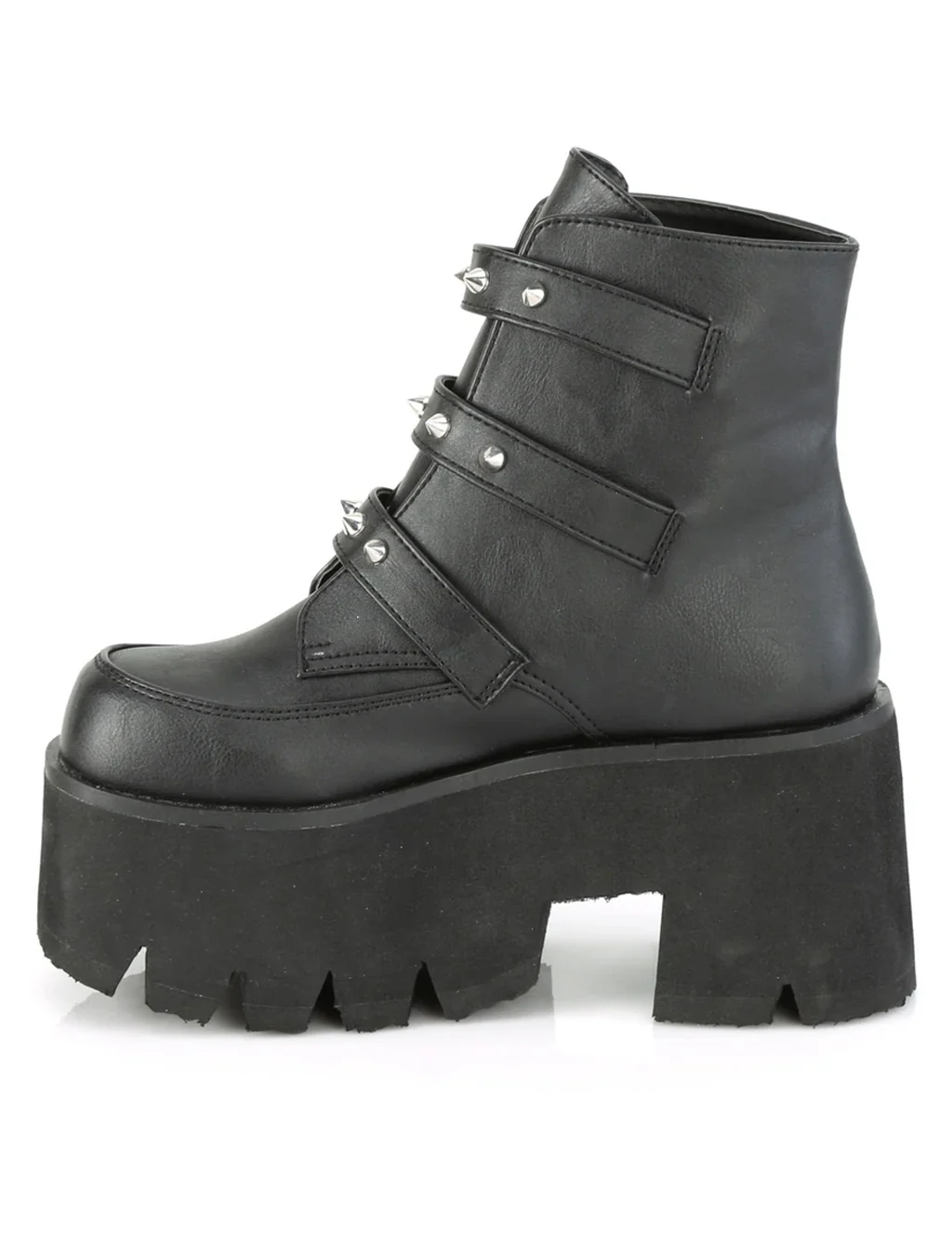 DEMONIA ASHES-55 - BLACK VEGAN LEATHER - Image 3